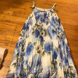 Formal dress blue with flowers